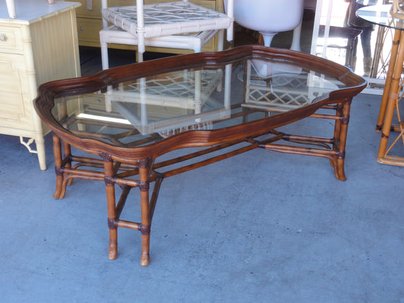 Handsome Rattan Tray Top Coffee Table