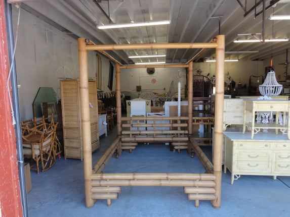 Island Chic Bamboo Queen Canopy Bed