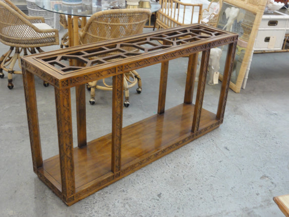 Hollywood Regency Fretwork Console