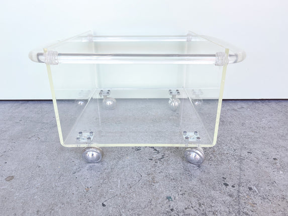 Lucite Record Cart