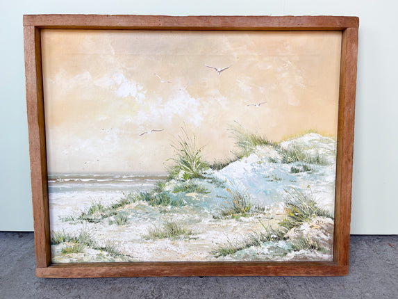 Peachy Beach Scene Original Art