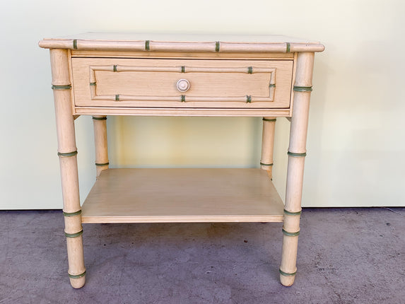 Single Faux Bamboo Nightstand