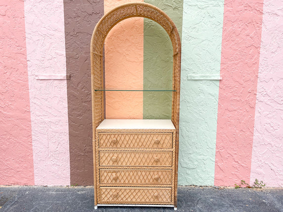 Arched Rattan Etagere