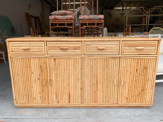 Split Bamboo Wrapped Credenza