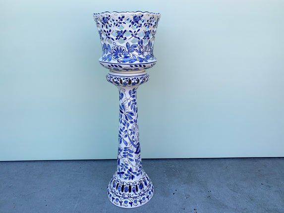 Amazing Blue and White Ceramic Planter