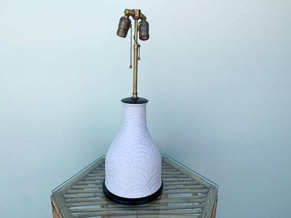 Porcelain Bisque Fish Scale Lamp