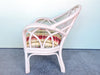 Pair of Painted Rattan Lounge Chairs