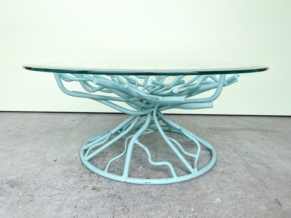 Faux Coral Iron Coffee Table