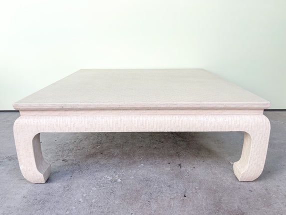 Baker Linen Wrapped Ming Coffee Table