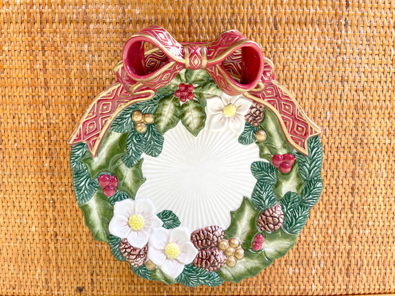 Fitz and Floyd Holiday Bow Trinket Dish