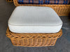 Wicker Works Rattan Lounge Chair and Ottoman