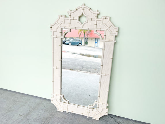 Faux Bamboo Fretwork Mirror