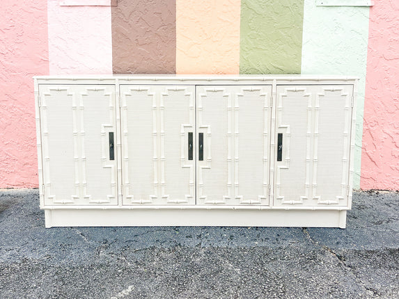 Palm Beach Chic Faux Bamboo Credenza