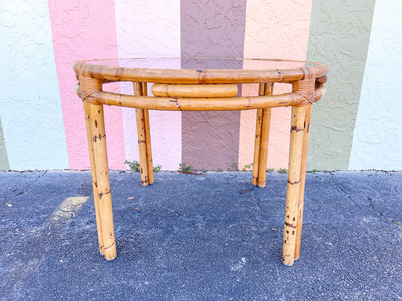 Italian Rattan Dining Table