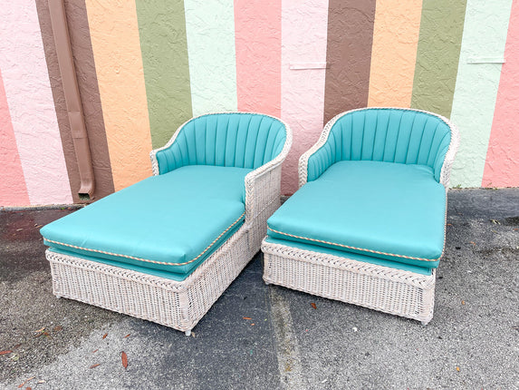 Pair of Rattan Pierce Martin Chaises
