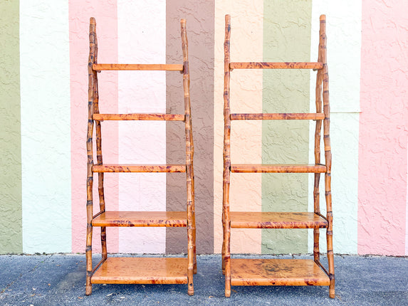 Pair of Tortoiseshell Etageres