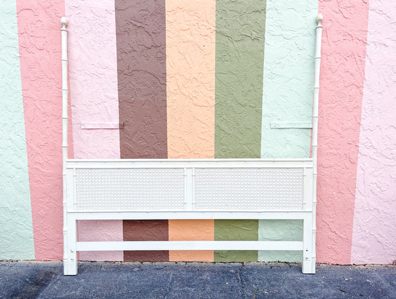 Ficks Reed Faux Bamboo and Cane King Headboard