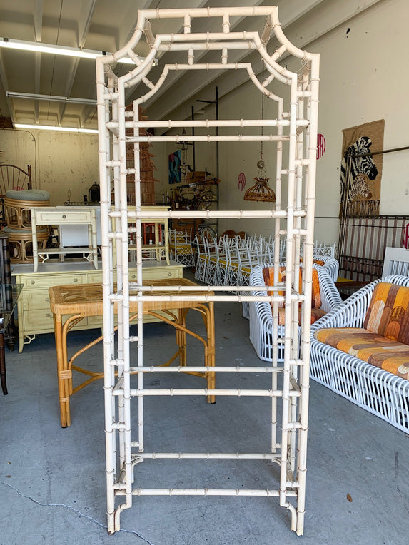 Faux Bamboo Pagoda Etagere