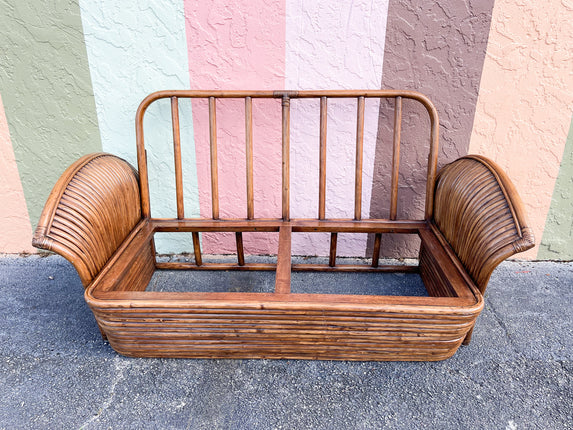 Golden Girls Chic Rattan Fan Loveseat