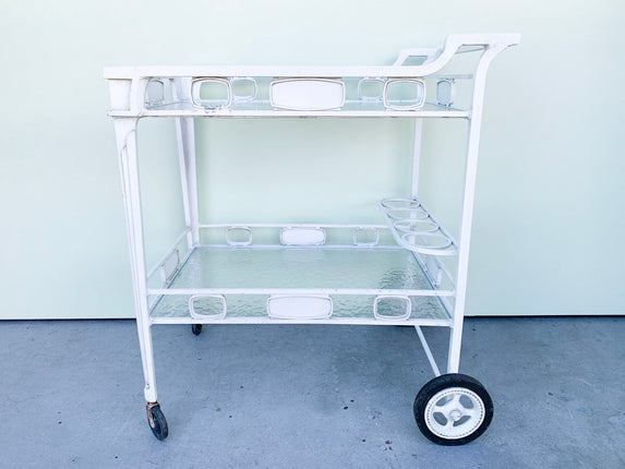 Palm Beach Chic Aluminum Bar Cart