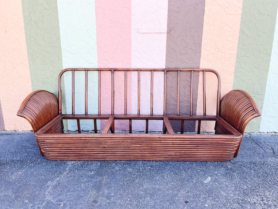 Golden Girls Chic Rattan Fan Sofa