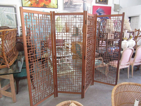 Mid Century Geometric Room Divider Screen