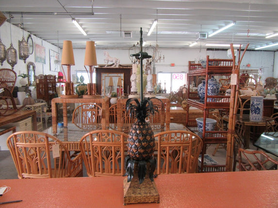Large Tole Italian Pineapple Lamp