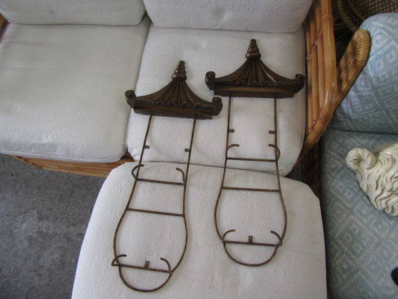 Pair of Pagoda Plate Holders