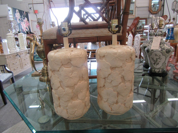 Pair of Water Lotus Lamps