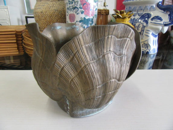 Heavy Brass Clam Cachepot