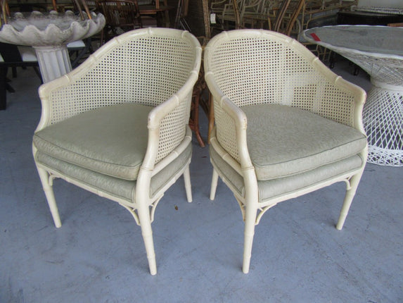 HWR Faux Bamboo Barrel Chairs