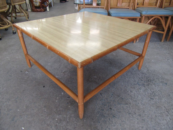 1950's Bamboo & Mica Coffee Table