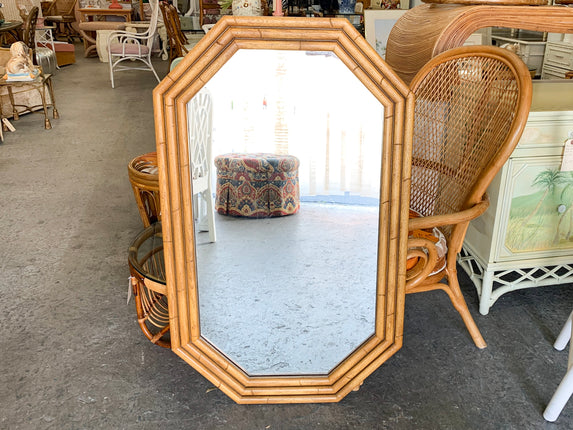 Octagon Bamboo Mirror
