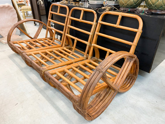 Frankl Style Rattan Pretzel Sofa