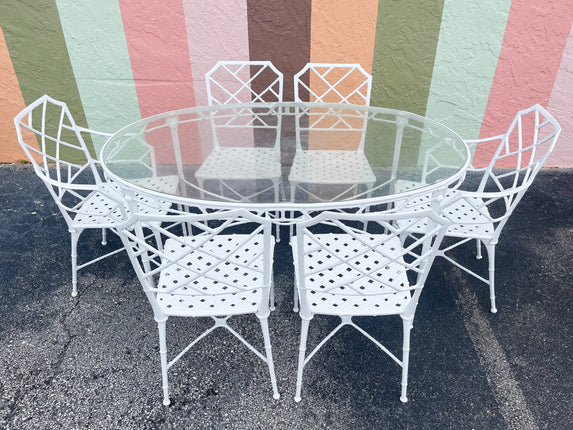 Brown Jordan Calcutta Faux Bamboo Dining Set