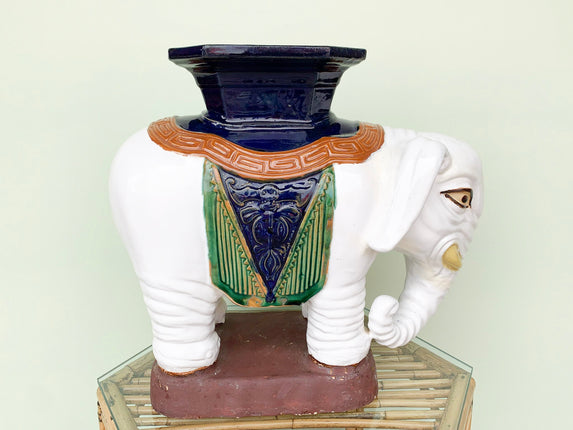 Terracotta Elephant Garden Seat