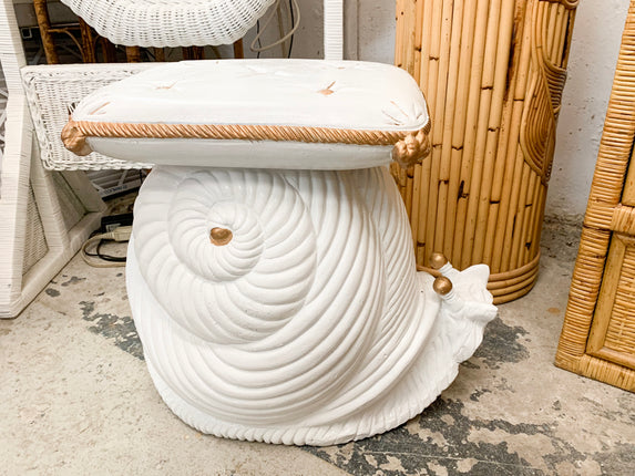 Pillow Topped Snail Garden Seat