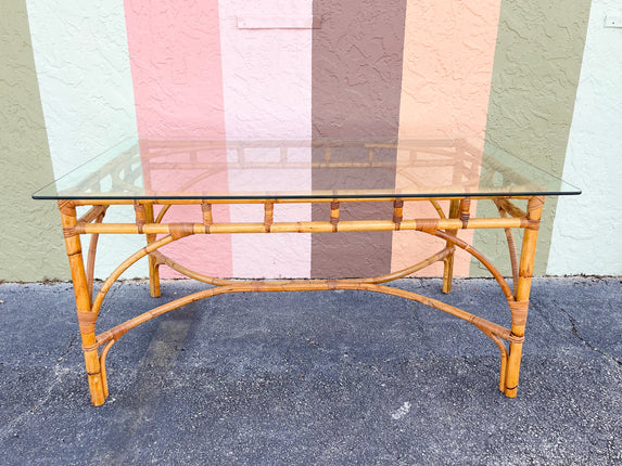 Italian Rattan Dining Table