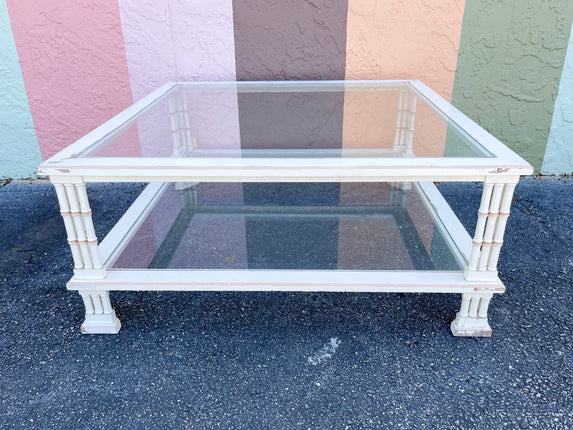 Warehouse Wednesday Sale: Palm Beach Chic Faux Bamboo Coffee Table