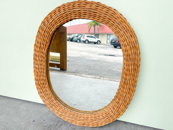 Warehouse Wednesday Sale: Island Style Woven Rattan Mirror