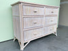 White Washed Split Bamboo Chest