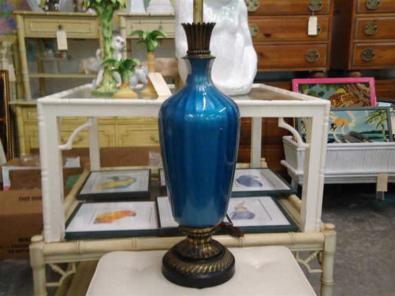 Vintage Cobalt Blue Lamp