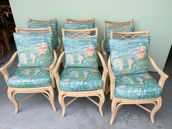 Set of Six Rattan Dining Chairs