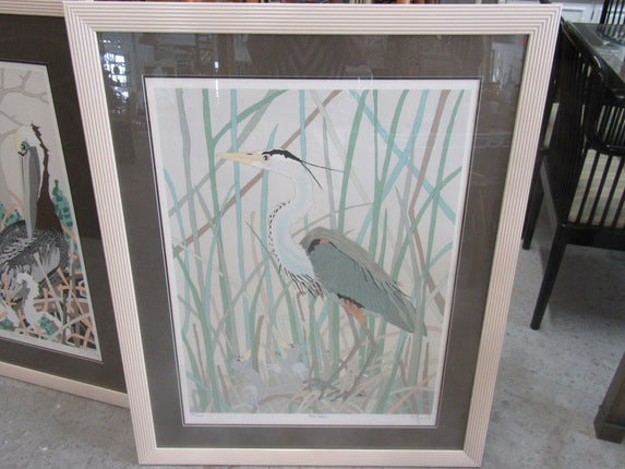 Great Blue Heron signed Limited  Litho