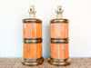 Pair of Coastal Chic Rattan Lamps