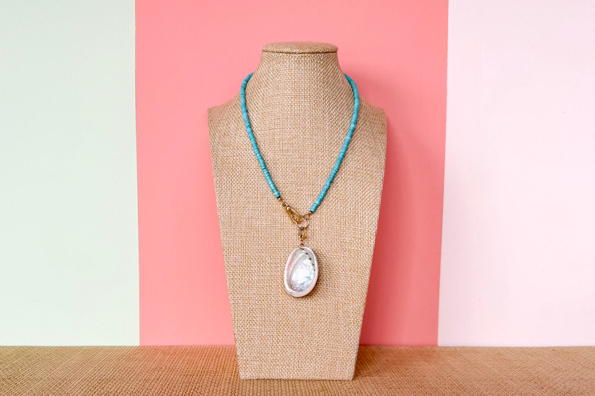Palm Beach Regency's Turquoise Gemstone and Shell Necklace