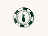 Green and White Pineapple Dessert Paper Plate
