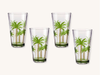 Set of Four Acrylic Palm Tree Tumblers