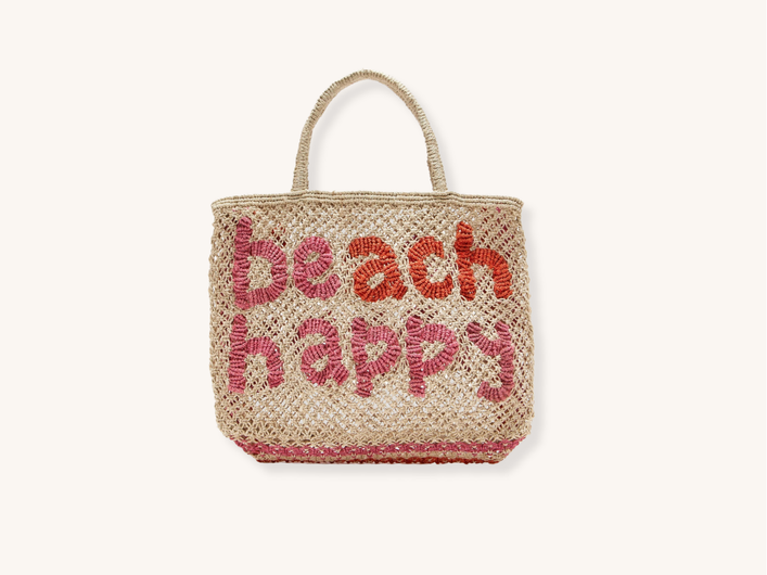 Beach Happy Jute Tote