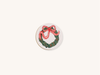 Set of Four Holiday Christmas Wreath Coasters